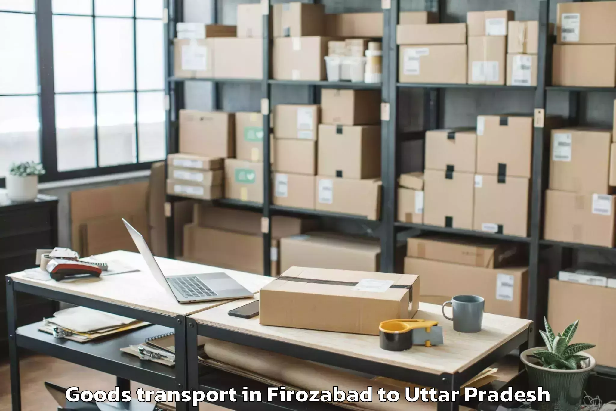 Top Firozabad to Mau Aimma Goods Transport Available